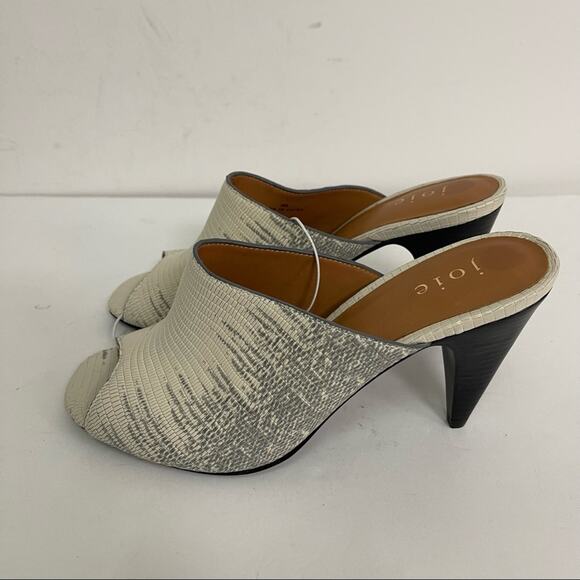 NWOT JOIE Olya Lizard Snakeskin Animal Print Mule Clog Peep Toe Heels 36.5/6.5 - Picture 5 of 12